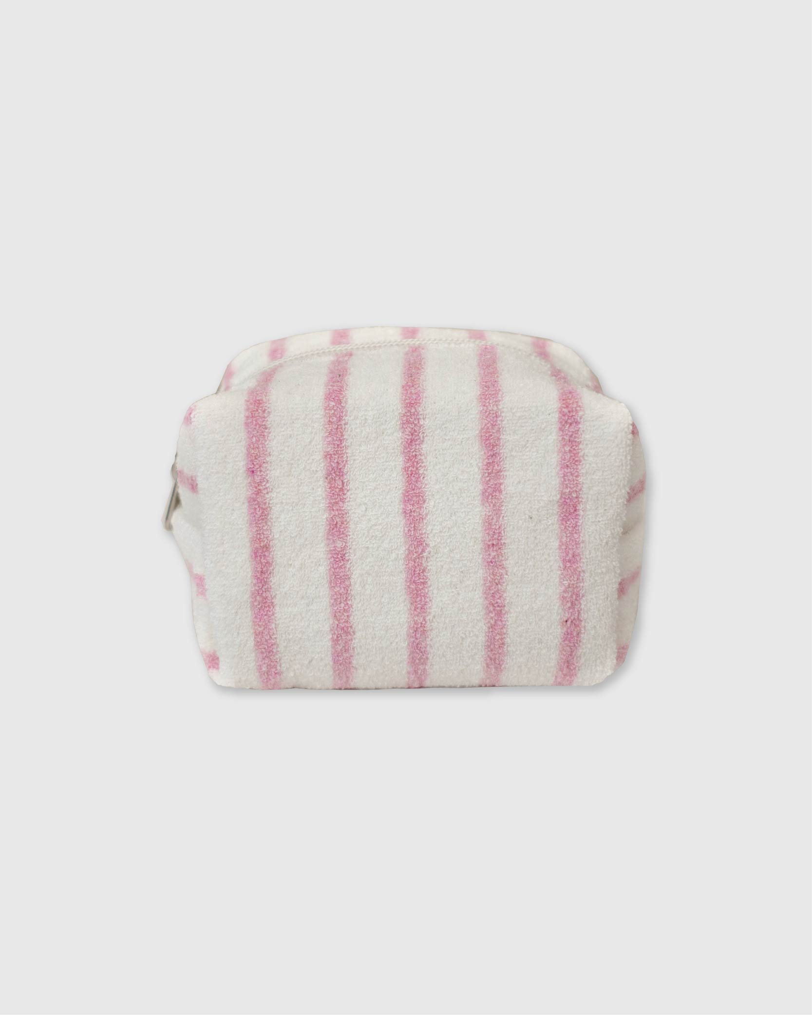 언폴드,unfold,에코백,파우치,천가방,코스터,백팩,스크런치Stripe terry pouch (white-pink)