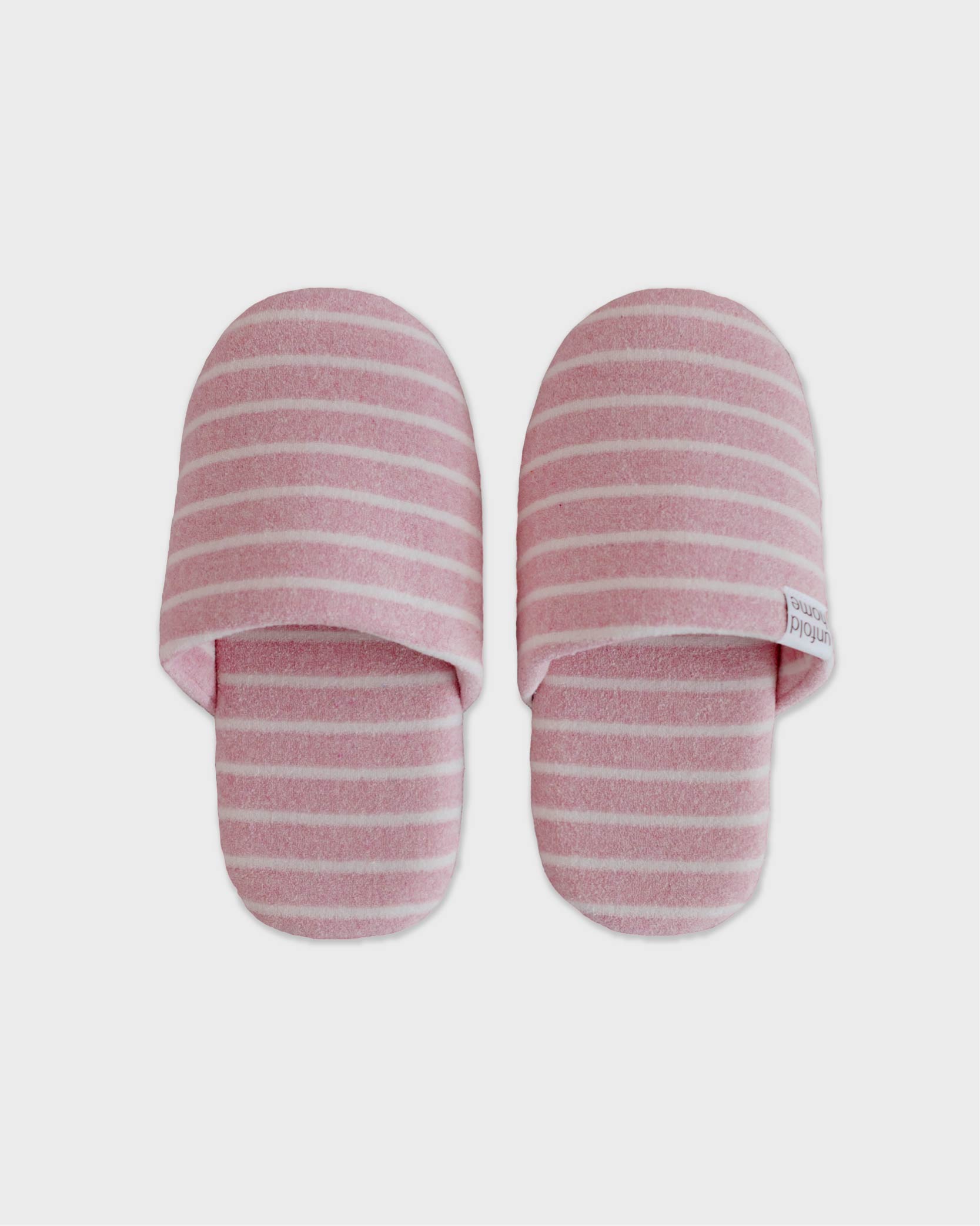 Stripe terry room shoes (pink)