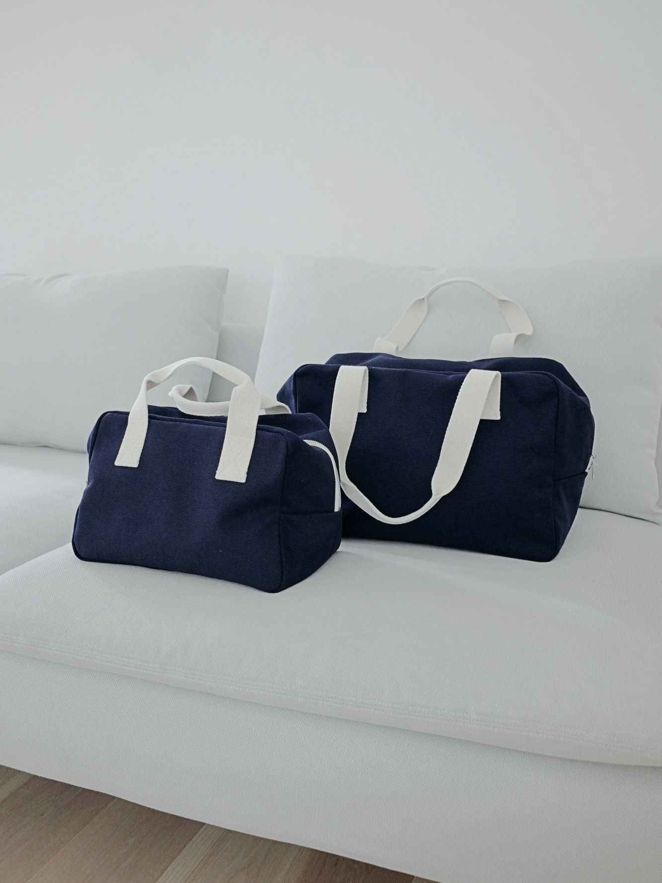 언폴드,unfold,에코백,파우치,천가방,친환경가방,Boston bag (navy)