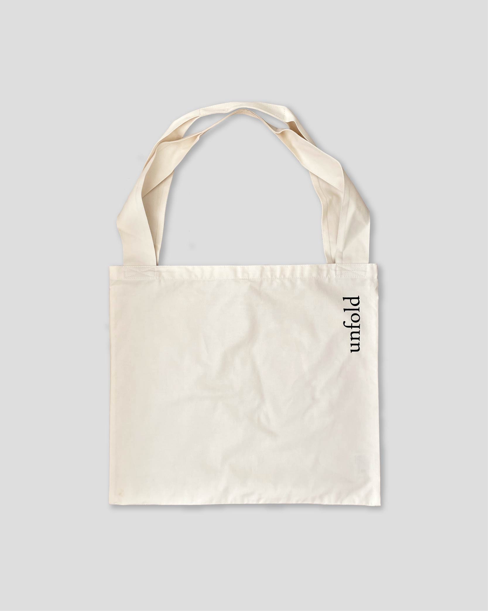 언폴드,unfold,에코백,파우치,천가방,코스터,백팩,스크런치unfold logo bag (ivory)