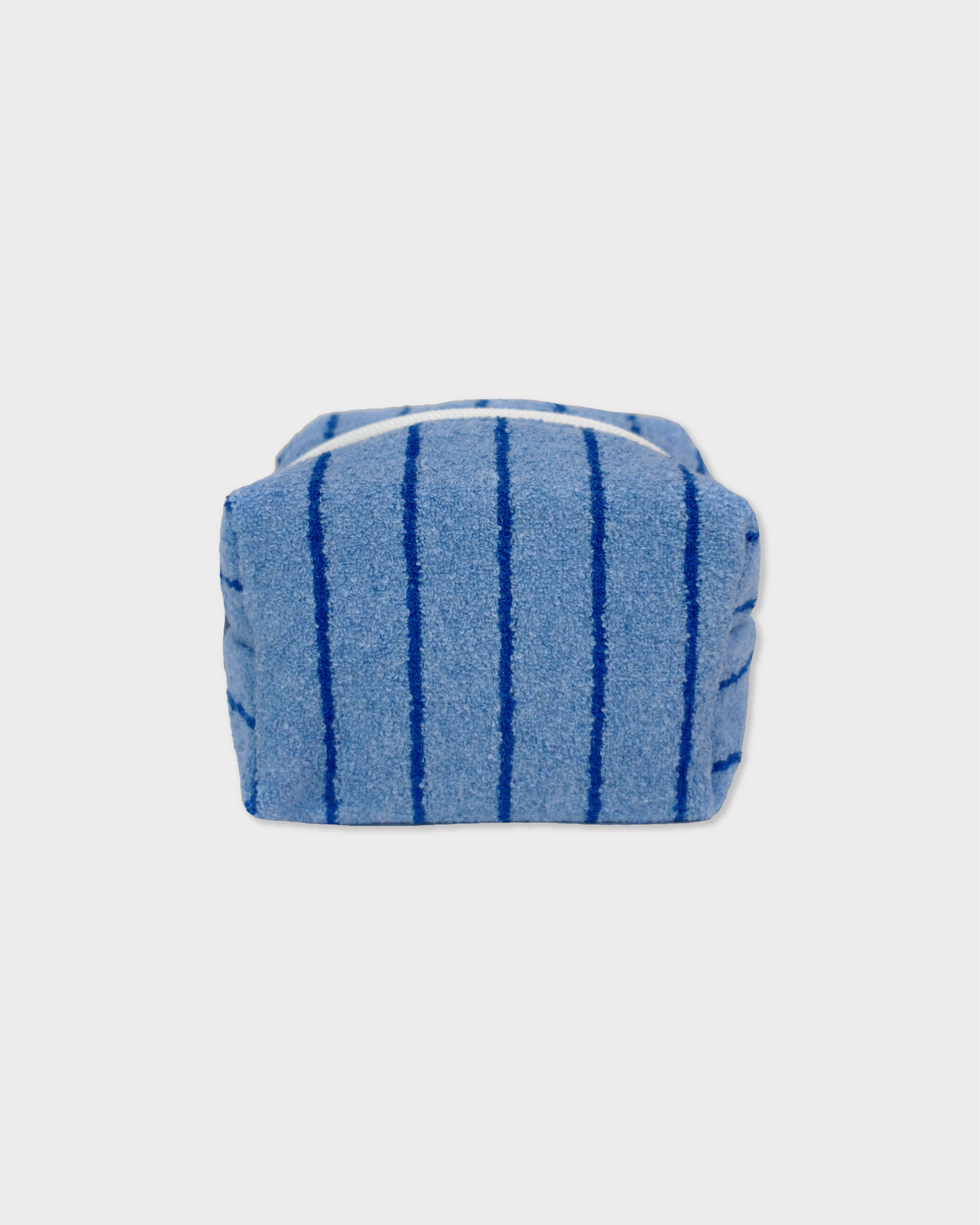 언폴드,unfold,에코백,파우치,천가방,코스터,백팩,스크런치Stripe terry pouch (blue-blue)