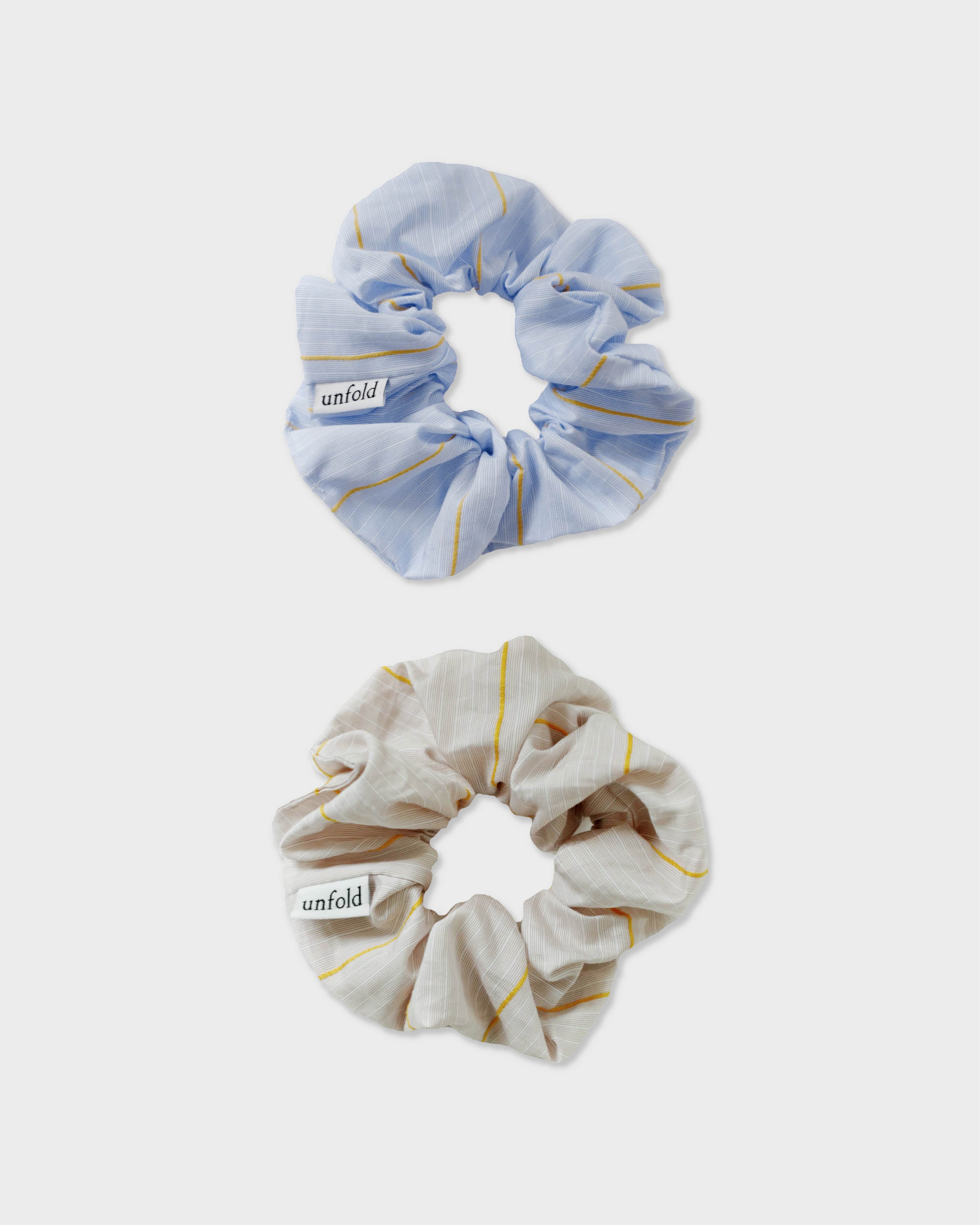 언폴드,unfold,에코백,파우치,천가방,코스터,백팩,스크런치[예약 배송 5/10] Cotton stripe scrunchie