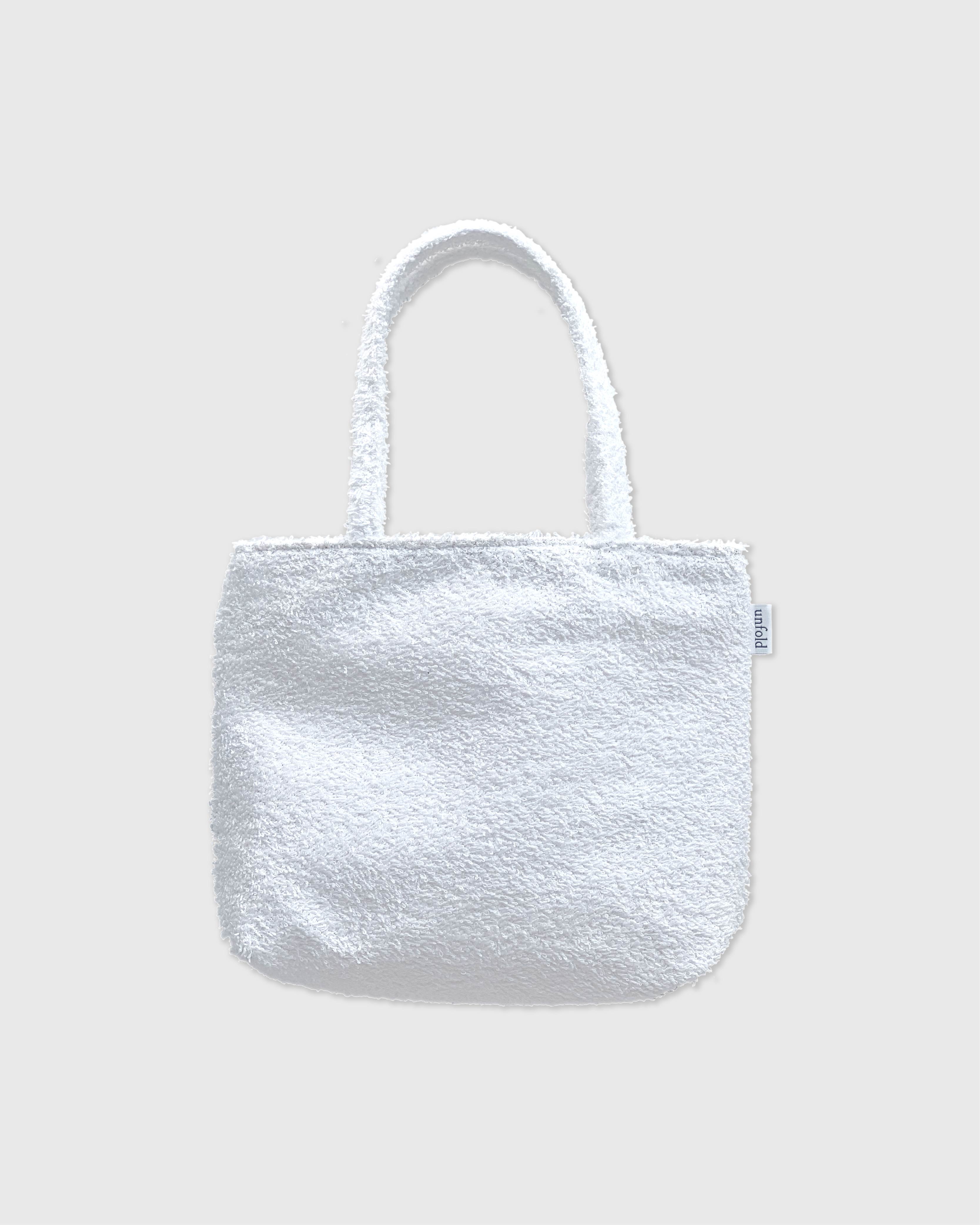 언폴드,unfold,에코백,파우치,천가방,코스터,백팩,스크런치Terry mini bag (white)