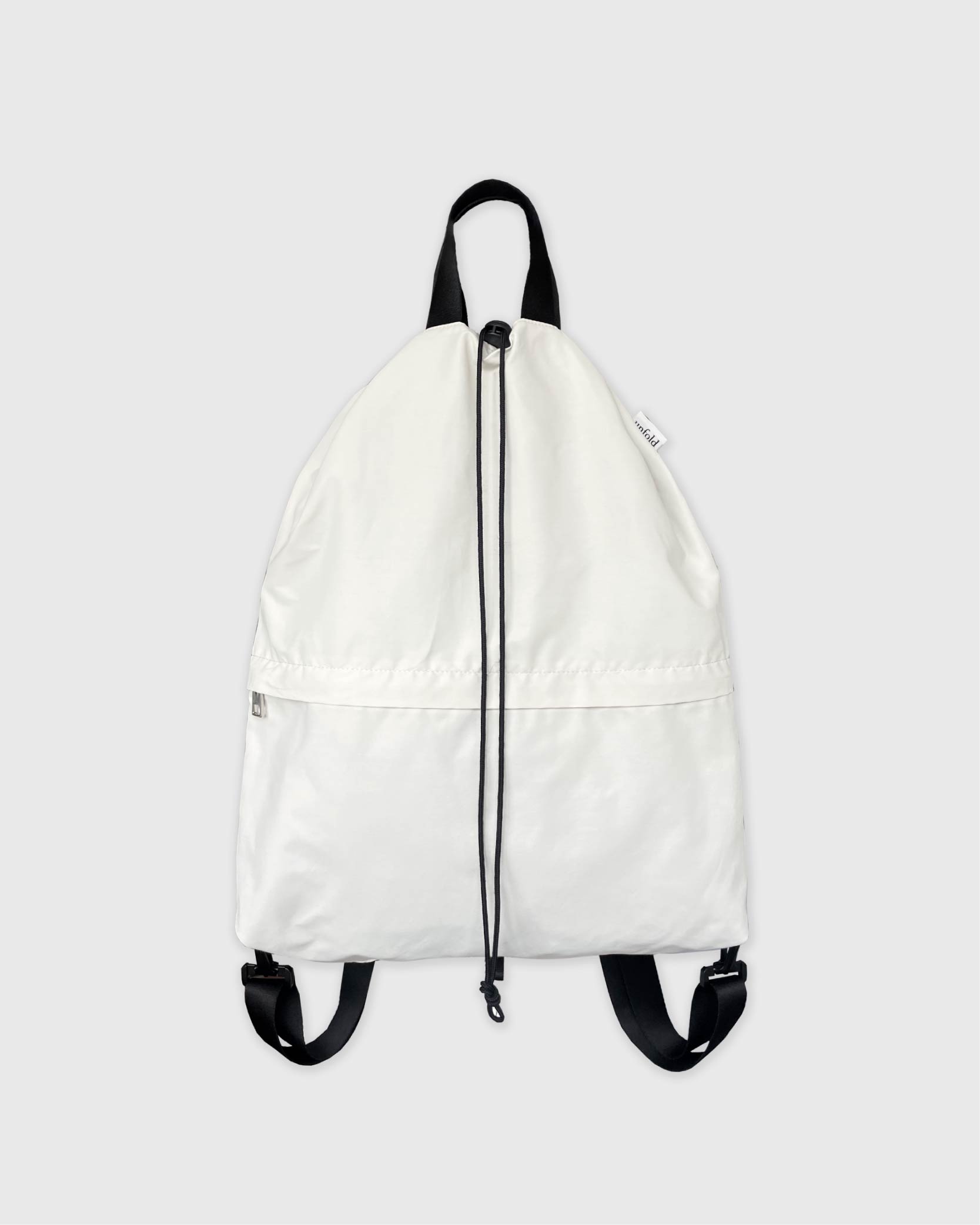 언폴드,unfold,에코백,파우치,천가방,코스터,백팩,스크런치String backpack (Ivory)