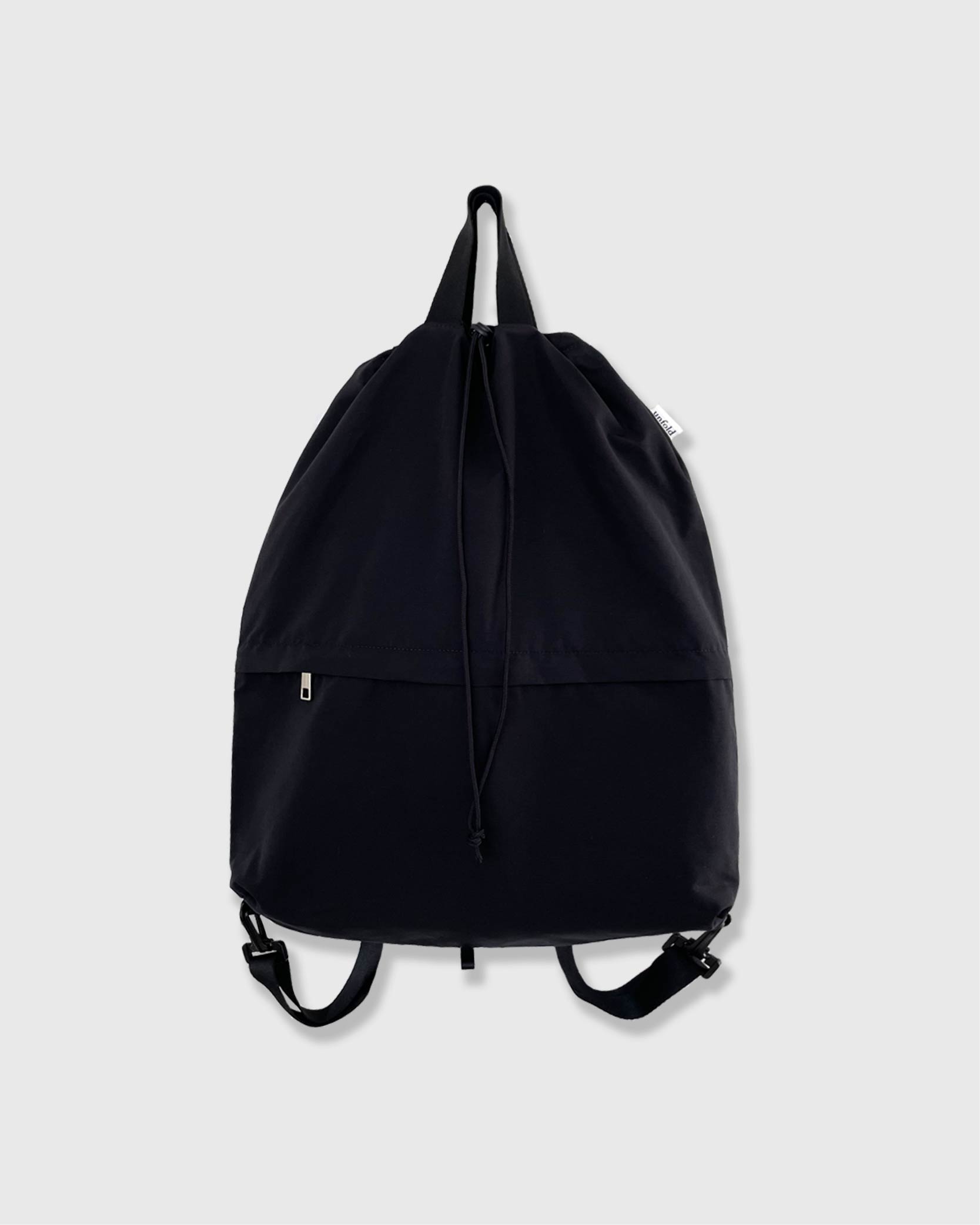 언폴드,unfold,에코백,파우치,천가방,코스터,백팩,스크런치String backpack (Black)