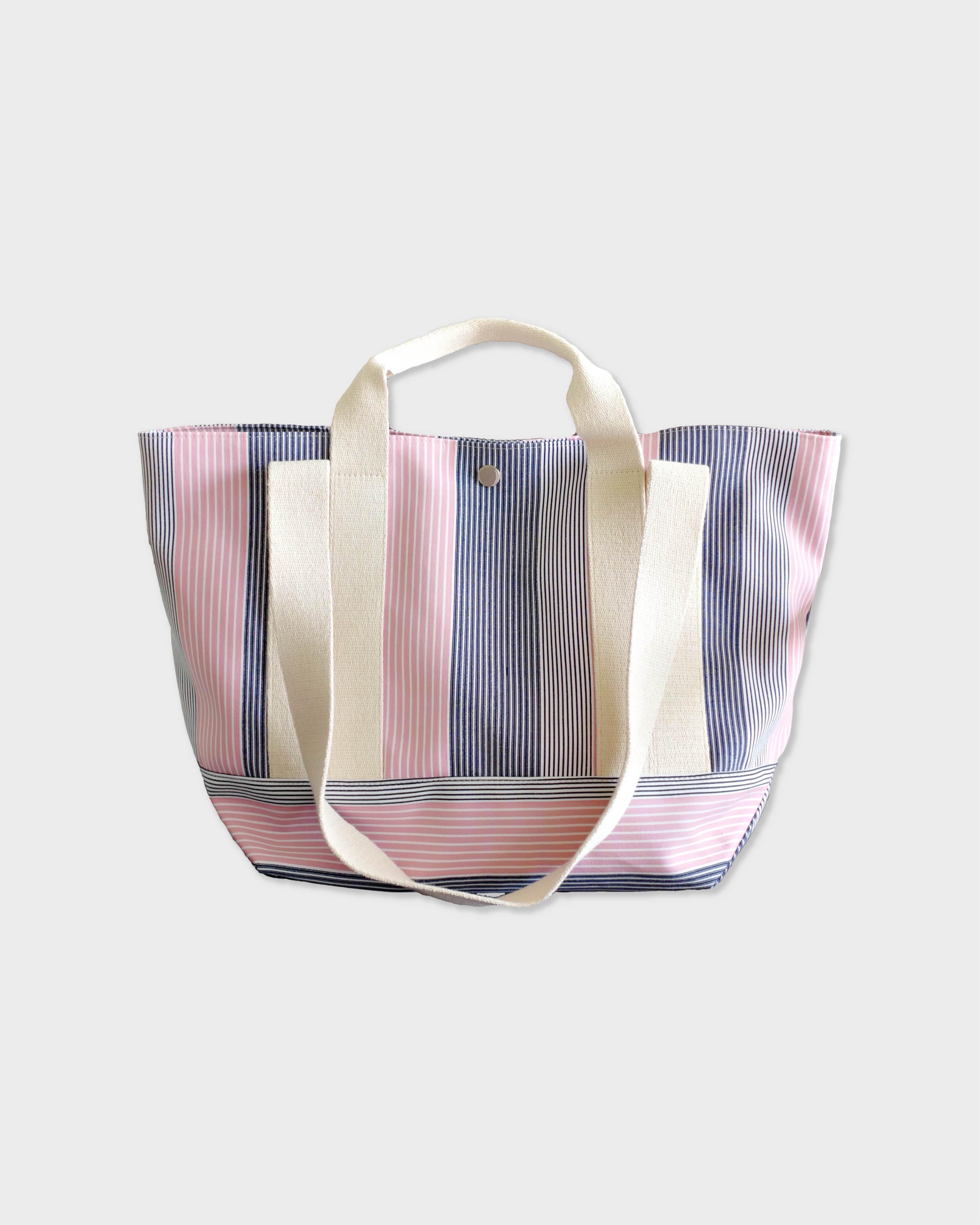 언폴드,unfold,에코백,파우치,천가방,친환경가방,Stripe two-way bag (pink)